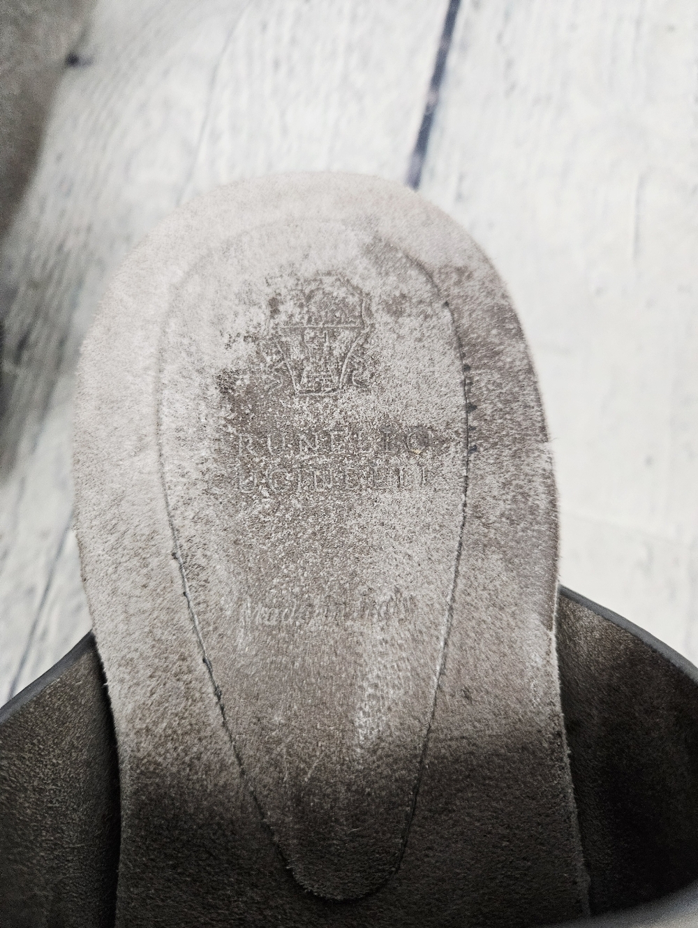 BRUNELLO CUCINELLI | Monili suede leather glitter accent slip-on clog - Picture 12 of 12